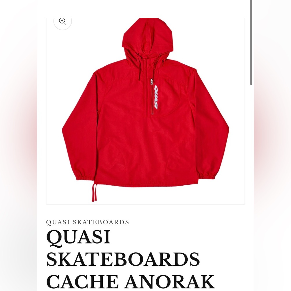 Quasi Cache Anorak in Red M XS